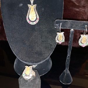 Pendent, Earrings, Ring set ( no chain)